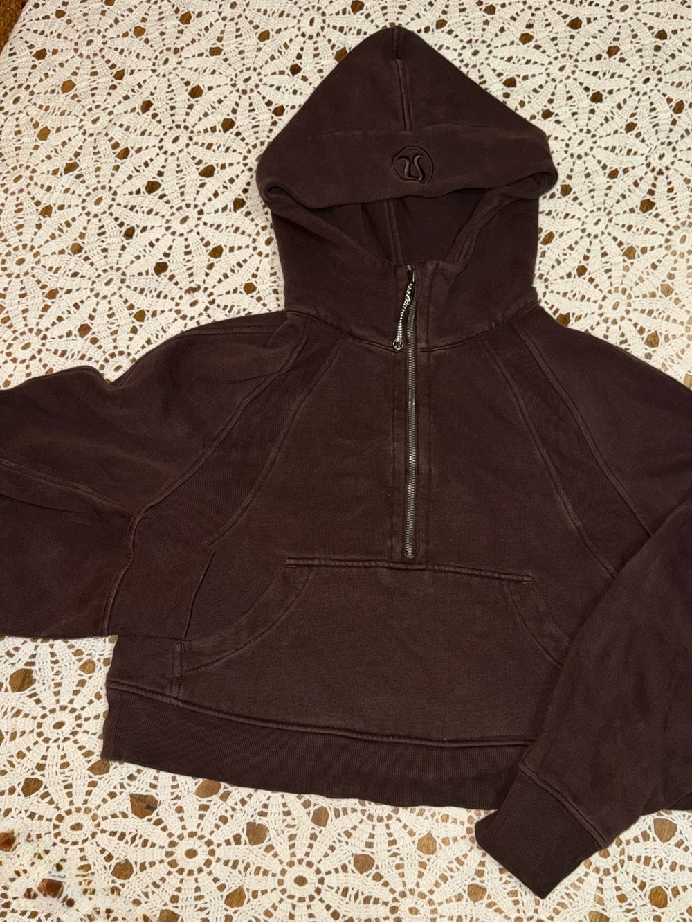 Lululemon Scuba Oversized Half Zip Hoodie Espresso XS/S
